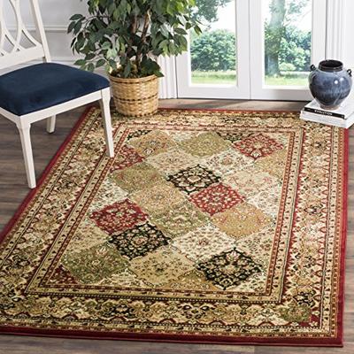 Safavieh Lyndhurst Collection LNH221B Multi and Red Area Rug, 5 feet 3 inches by 7 feet 6 inches (5'