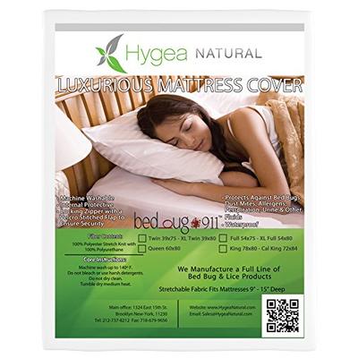 Hygea Natural Luxurious Waterproof Bed Bug Mattress Protector Full/Double Size