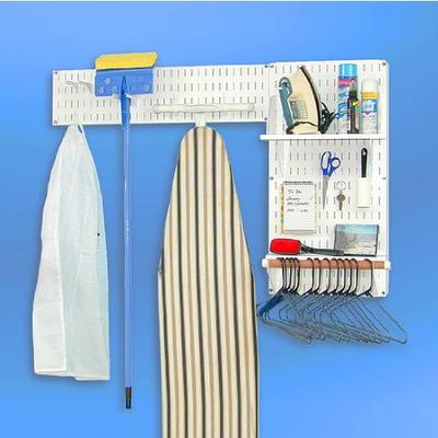 EZ Wall Organizer - Standard Laundry Room Kit (White w/White Accessories) (48"W x 32"H)