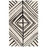 Nikki Chu by Jaipur Living Gemma Handmade Abstract White/ Black Area Rug (5'X8') - RUG134406