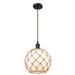 Innovations Lighting Bruno Marashlian Farmhouse Rope 10 Inch Mini Pendant - 516-1P-OB-G121-10RB