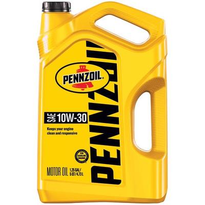 Pennzoil Conventional Motor Oil (SN/GF) 10W-30, 5 Quart - Pack of 1