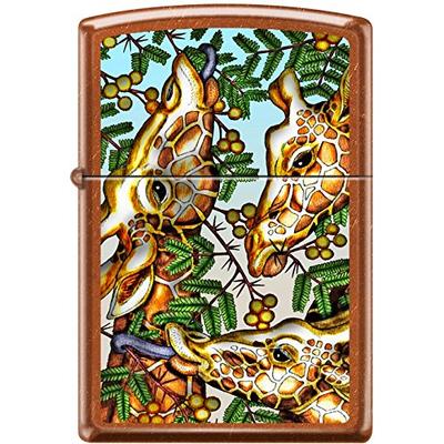 Zippo Giraffes Toffee WindProof Lighter Made in the USA NEW Rare