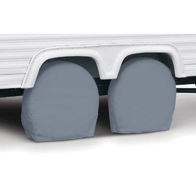 Classic Accessories OverDrive Standard RV & Trailer Wheel Cover, Pair, Grey, (For 21" - 24" diameter