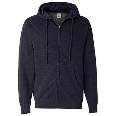 Independent Trading Co. Midweight Zip Hood Sweatshirt SS4500Z-NvyHth-LG