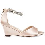 Brinley Co. Womens Jeweled Open-Toe Wedge Cream, 9.5 Regular US screenshot. Shoes directory of Clothing & Accessories.