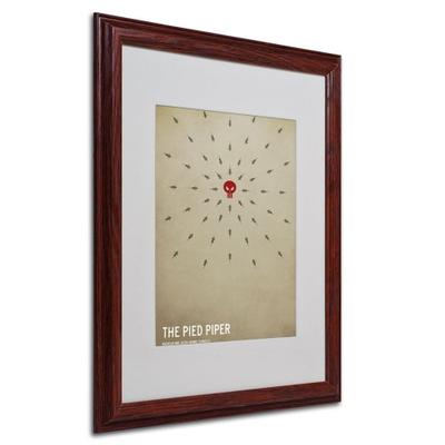 The Pied Piper Artwork by Christian Jackson in Wood Frame, 16 by 20-Inch