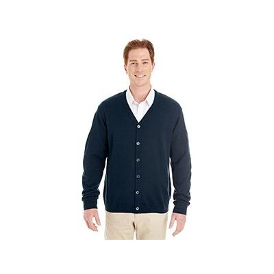 Harriton Mens Pilbloc V-Neck Button Cardigan Sweater (M425) -DARK NAVY -2XL