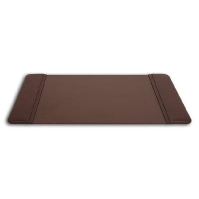 Dacasso Chocolate Brown Leather Desk Pad with Side Rails, 25.5-Inch by 17.25-Inch