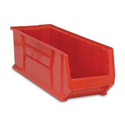 Quantum QUS974 Plastic Storage Stacking Hulk Container, 30-Inch by 16-Inch by 11-Inch, Red, Case of