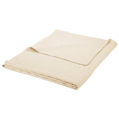 Superior Twin/Twin XL Blanket 100% Cotton, for All Season, Diamond Design, Ivory