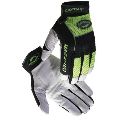 Caiman White Goatskin, High-Visibility, Multi-Activity/Mechanic Large