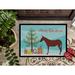 The Holiday Aisle® Sasha Hinny Horse Donkey Christmas Non-Slip Outdoor Door Mat Synthetics in White | Rectangle 2' x 3' | Wayfair