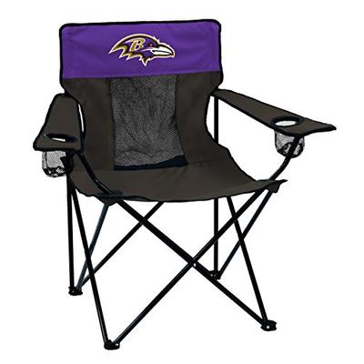 Logo Brands NFL Baltimore Ravens Folding Elite Chair with Mesh Back and Carry Bag , Purple, One Size