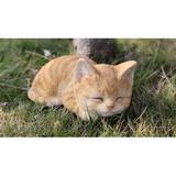 Hi-Line Gift Ltd. Tabby Kitten Sleeping Statue in Orange | 3.15 H x 4.33 W x 7 D in | Wayfair 87699-A