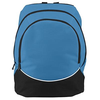Augusta Sportswear Large Tri-Color Backpack, One Size, Columbia Blue/Black/White