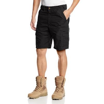 TRU-SPEC Men's 24-7 Polyester Cotton Rip Stop 9-Inch Shorts, Black, 54-Inch