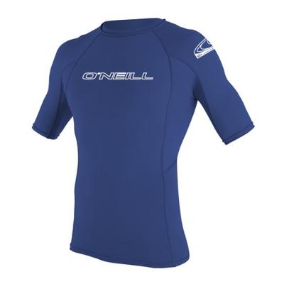 O'Neill Wetsuits Men's Basic Skins UPF 50+ Short Sleeve Rash Guard, Pacific, Medium
