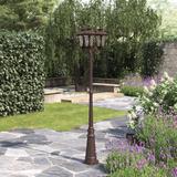 Lark Manor™ Arelene 3 -Light 87" H Hardwired Lamp Post (Full) Aluminium/Metal in Brown | 87 H x 23 W x 23 D in | Wayfair