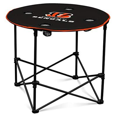 Cincinnati Bengals Collapsible Round Table with 4 Cup Holders and Carry Bag