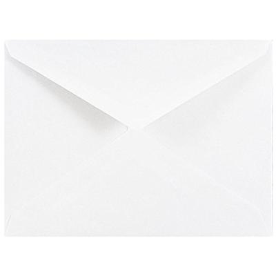 JAM PAPER A2 Invitation Envelopes with V-Flap - 4 3/8 x 5 3/4 - White - Bulk 1000/Carton