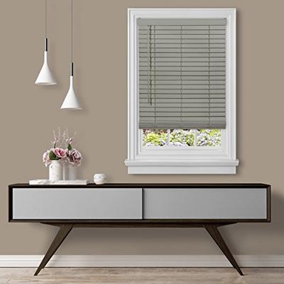 Achim Home Furnishings Cordless GII Madera Falsa 2" Faux Wood Plantation Blind 29" x 64", Grey