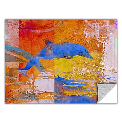ArtWall Art Appealz Dolphin Removable Wall Art Graphic by Greg Simanson, 14 by 18-Inch
