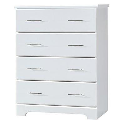Storkcraft Brookside 4 Drawer Chest, White, Kids Bedroom Dresser with 4 Drawers, Wood and Composite