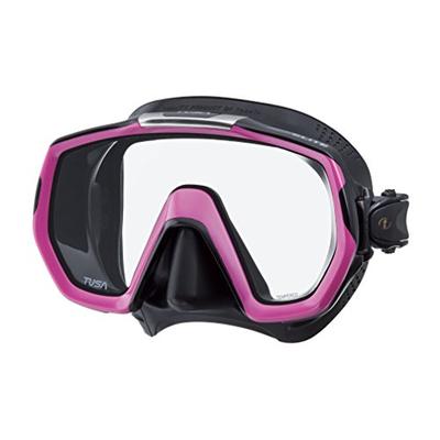 TUSA M-1003 Freedom Elite Scuba Diving Mask, Black/Hot Pink