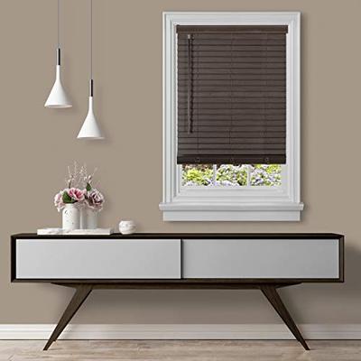 Achim Home Furnishings Cordless GII Madera Falsa 2" Faux Wood Plantation Blind 29" x 64", Mahogany