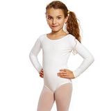 Leveret Girls Leotard White Long Sleeve Small (6-8) screenshot. Tops directory of Clothes.