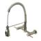 Kingston Brass GS8288DL Concord 8-Inch Center Set Wall Mount Double Handle Pull Down Kitchen Faucet,