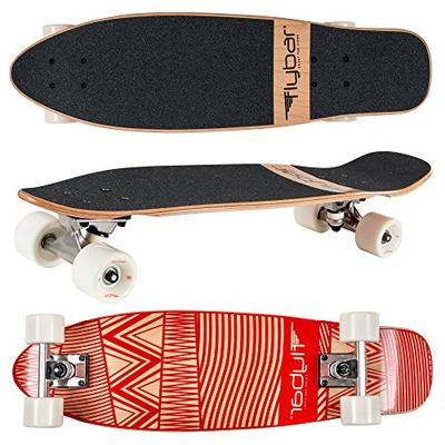 Flybar Skate Cruiser Boards - 27.5 inch Strong 7 Ply Canadian Maple Complete Skateboards - 60mm PU W