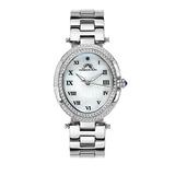 Porsamo Bleu Luxury South Sea Oval Crystal Stainless Steel Silver Tone Women's Watch 106ESSO screenshot. Watches directory of Jewelry.