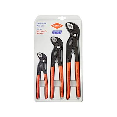 Knipex 3-Piece Universal Cobra Adjustable Pliers Set (KNT-002008S2)