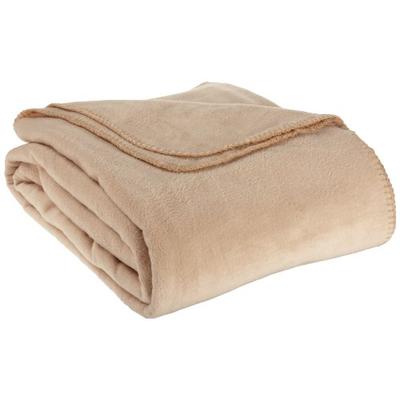 LCM Home Fashions, Inc. Supreme King Fleece Blanket, Sand