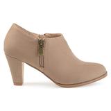 Brinley Co. Womens Sadra Faux Suede Low-Cut Comfort-Sole Ankle Booties Taupe, 11 Regular US screenshot. Shoes directory of Clothing & Accessories.