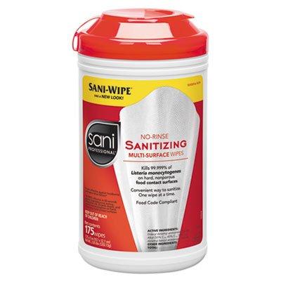 Sanitizing Wipes, Canister, 95 Wipes, PK6