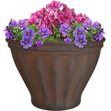 Sunnydaze Charlotte Flower Pot Planter, Outdoor/Indoor Extra-Durable Double-Walled Polyresin with UV screenshot. Outdoor Decor directory of Home & Garden.