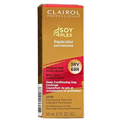 Clairol Professional Liquicolor Permanent 3Rv/68R Medium Red Violet Brown 2 Ounce (59ml) (3 Pack)