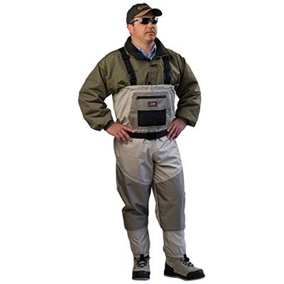 Caddis Men's Attractive 2-Tone Tauped Deluxe Breathable Stocking Foot Wader, XX-Large Stout(DOES NOT