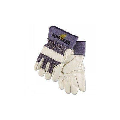 Memphis 1935XL Mustang Leather Palm Gloves, Blue/Cream, X-Large, Dozen
