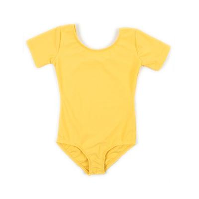 Leveret Girls Leotard Yellow Short Sleeve X-Large (12-14)