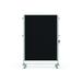 Ghent 76-1/8" x 52-3/8" Nexus Partition Mobile Fabric Bulletin Board, Double-Sided, Black (NEX224FFP