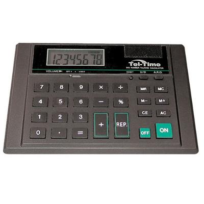 Desk-Top Talking Calculator with Single Earbud