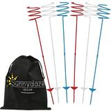 Sunnydaze Outdoor Yard Drink Holder Stakes, Heavy Duty, Set of 6, Patriotic Red, White, and Blue screenshot. More Pet Supplies directory of Pet Supplies.