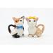Cosmos Gifts Happy Dat Cat w/ Bow Tie Salt & Pepper Shaker Set China in Black/Yellow | 3.38 H in | Wayfair 20757