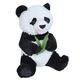 Wild Republic 22282 Plüschtier Pandabär sitzend mit Bambus, Panda Kuscheltier, Stofftier, 25 cm, Multi