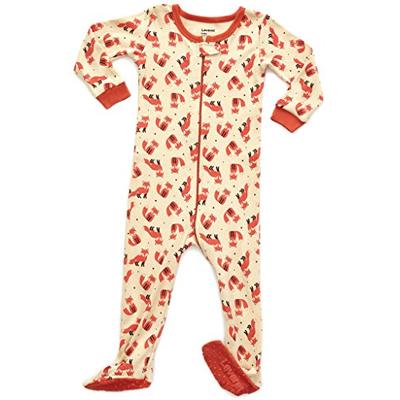 Leveret Kids Fox Baby Girls Footed Pajamas Sleeper 100% Cotton 100% Cotton (Size 12-18 Months)