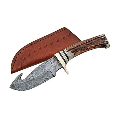 Damascus Szco Supplies Guthook Skinning Knife